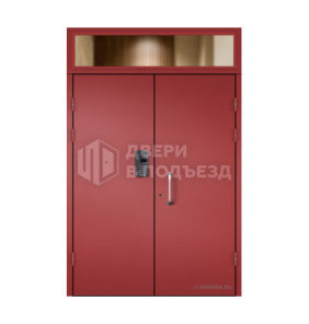 Входная дверь в подъезд с домофоном и фрамугой ДП-135